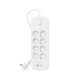 Belkin SRB003VF2M limitador de tensión Blanco 8 salidas AC 2 m